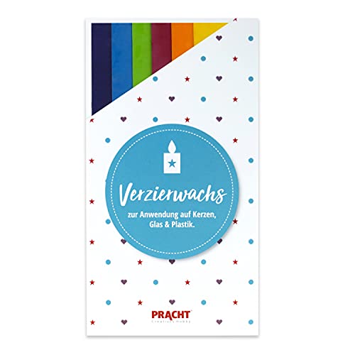Pracht Creatives Hobby 7050-505 Verzierwachsplatten Regenbogen-Mix, 6 halbe Platten, ca. 200 x 50 x 0,5 mm, Wachsplatten zum Modellieren und Verzieren von Kerzen Pracht Creatives Hobby 7050-505 Verzierwachsplatten Regenbogen-Mix, 6 halbe Platten, ca. 200 x 50 x 0,5 mm, Wachsplatten zum Modellieren und Verzieren von Kerzen von Pracht Creatives Hobby
