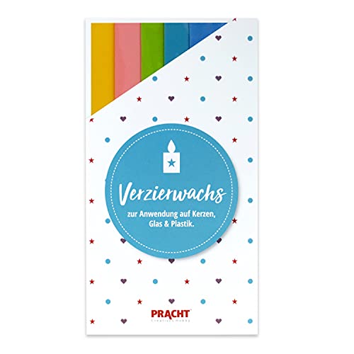 Pracht Creatives Hobby 7050-527 Verzierwachsplatten Mix, 6 halbe Platten, ca. 200 x 50 x 0,5 mm, Wachsplatten zum Modellieren und Verzieren von Kerzen Pracht Creatives Hobby 7050-527 Verzierwachsplatten Mix, 6 halbe Platten, ca. 200 x 50 x 0,5 mm, Wachsplatten zum Modellieren und Verzieren von Kerzen von Pracht Creatives Hobby