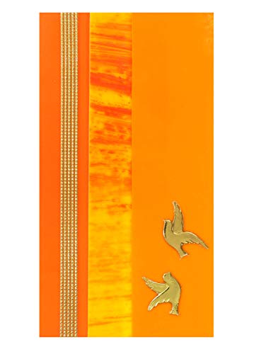 Pracht Creatives Hobby 7073-20075 Verzierwachsplatten Mix orange / gold, 3 halbe Wachsplatten, ca. 200 x 50 x 0,5 mm, Wachsstreifen und Sonderzeichen, zum Modellieren und Verzieren von Kerzen von Pracht Creatives Hobby