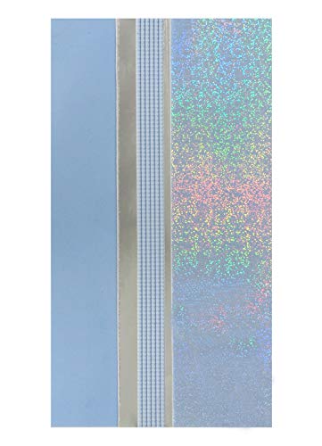 Pracht Creatives Hobby 7074-20445 Verzierwachsplatten Mix hellblau / silber, 3 halbe Wachsplatten, ca. 200 x 50 x 0,5 mm und ein Wachsstreifen, zum Modellieren und Verzieren von Kerzen von Pracht Creatives Hobby