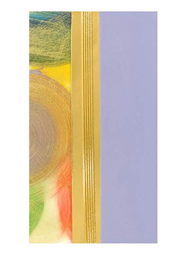 Pracht Creatives Hobby 7074-20885 Verzierwachsplatten Mix violett / gold, 3 halbe Wachsplatten, ca. 200 x 50 x 0,5 mm und ein Wachsstreifen, zum Modellieren und Verzieren von Kerzen von Pracht Creatives Hobby