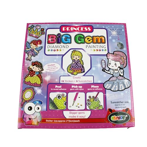 Diamond Painting Box Princess, für 12 Sticker und 2 Fensterbilder mit Prinzessinnen Motiven, Bastelset zum Malen mit Glitzersteinen, für Kinder ab 8 Jahren Diamond Painting Box Princess, für 12 Sticker und 2 Fensterbilder mit Prinzessinnen Motiven, Bastelset zum Malen mit Glitzersteinen, für Kinder ab 8 Jahren von Pracht Creatives Hobby
