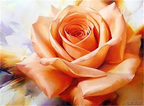 Diamond Painting Set, Bild mit Motiv Rose und Zubehör, Größe ca. 44 x 33 cm, Bastelset zum Malen mit Glitzersteinchen für Kinder ab 5 Jahren von Pracht Creatives Hobby