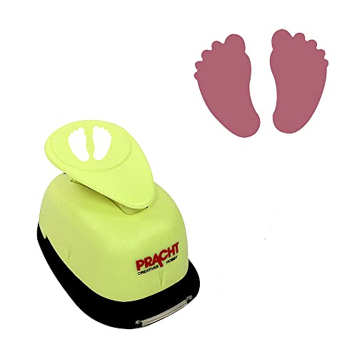 Pracht Creatives Hobby Motivstanzer Jumbostanzer Babyfüsse 25 mm Motivlocher, Papierstanzer von Pracht Creatives Hobby