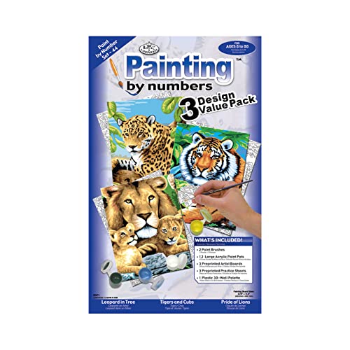 Royal & Langnickel - Malen nach Zahlen Dschungelkatzen, 3er Set, enthält Farben und Pinsel, für Erwachsene und Kinder ab 8 Jahren Royal & Langnickel - Malen nach Zahlen Dschungelkatzen, 3er Set, enthält Farben und Pinsel, für Erwachsene und Kinder ab 8 Jahren von Pracht Creatives Hobby