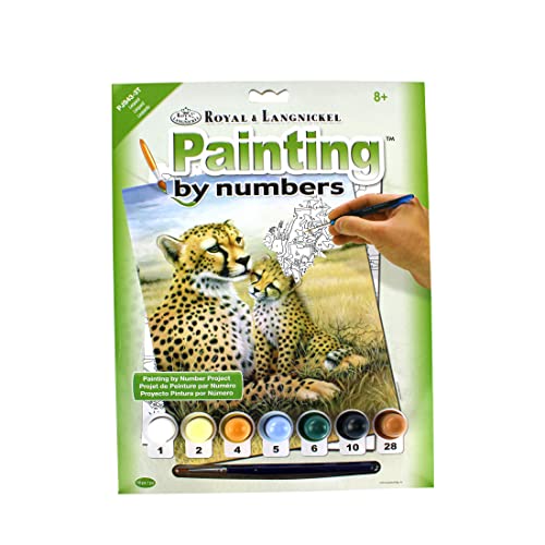 Pracht Creatives Hobby Royal & Langnickel - Malen nach Zahlen Leopard, enthält Farben und Pinsel, für Erwachsene und Kinder ab 8 Jahren von Pracht Creatives Hobby