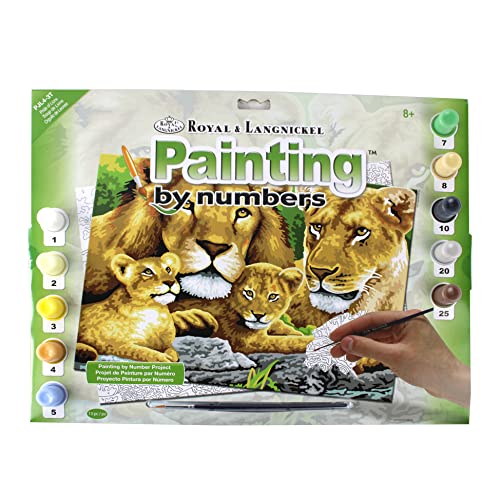 Royal & Langnickel - Malen nach Zahlen Löwenfamilie, enthält Farben und Pinsel, für Erwachsene und Kinder ab 8 Jahren von Pracht Creatives Hobby