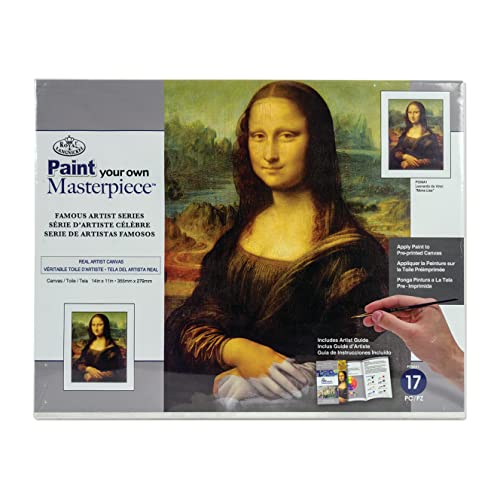 Pracht Creatives Hobby Royal & Langnickel - Malen nach Zahlen Masterpiece Mona Lisa, enthält Leinwand, Farben und Pinsel, für Erwachsene und Kinder ab 8 Jahren von Pracht Creatives Hobby