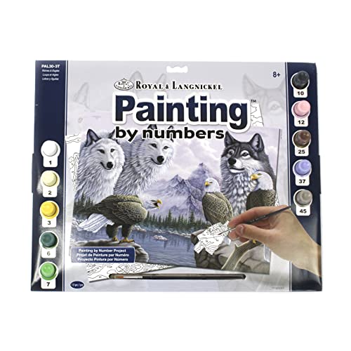 Royal & Langnickel - Malen nach Zahlen Wölfe & Adler, enthält Farben und Pinsel, für Erwachsene und Kinder ab 8 Jahren von Pracht Creatives Hobby