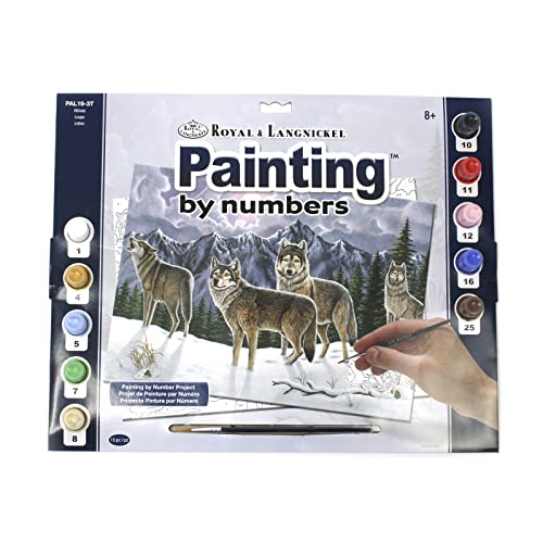 Royal & Langnickel - Malen nach Zahlen Wolfsrudel, enthält Farben und Pinsel, für Erwachsene und Kinder ab 8 Jahren von Pracht Creatives Hobby