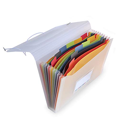 Fächermappe Akkordeon Dokumenten-Organizer Vital Colors mit 12 Innenabteilungen und Verschluss mit Rundgummi, Format A5 von PracticDomus