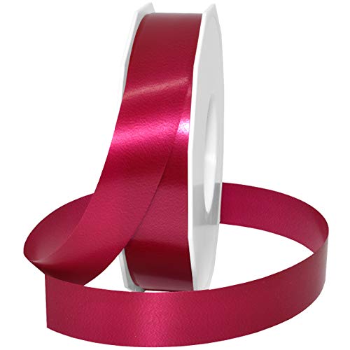 C.E. PATTBERG Geschenkband Bordeaux, 91 Meter Ringelband 25 mm zum Basteln, Dekorieren & Verpacken von Geschenken zu jedem Anlass von PRÄSENT