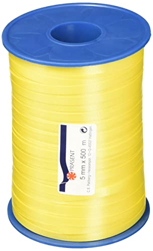 PRÄSENT PATTBERG Geschenkband gelb, 500 Meter Ringelband 5 mm zum Basteln, Dekorieren & Verpacken von Geschenken zu jedem Anlass, 2525-605, 500-m-Spule 5 mm PRÄSENT PATTBERG Geschenkband gelb, 500 Meter Ringelband 5 mm zum Basteln, Dekorieren & Verpacken von Geschenken zu jedem Anlass, 2525-605, 500-m-Spule 5 mm von Präsent