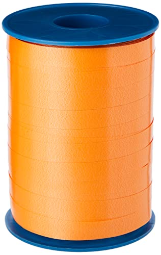 Präsent C.E. PATTBERG Geschenkband orange, 250 Meter Ringelband 10 mm zum Basteln, Dekorieren & Verpacken von Geschenken zu jedem Anlass von PRÄSENT