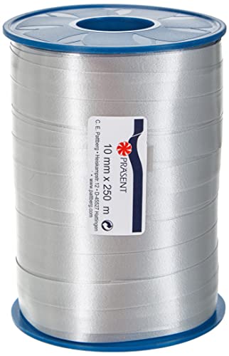 C.E. PATTBERG Geschenkband silber, 250 Meter Ringelband 10 mm zum Basteln, Dekorieren & Verpacken von Geschenken zu jedem Anlass C.E. PATTBERG Geschenkband silber, 250 Meter Ringelband 10 mm zum Basteln, Dekorieren & Verpacken von Geschenken zu jedem Anlass von PRÄSENT