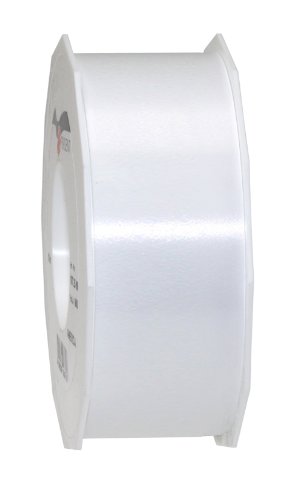 Präsent C.E. PATTBERG Geschenkband Weiss, 91 Meter Ringelband 40 mm zum Basteln, Dekorieren & Verpacken von Geschenken zu jedem Anlass von PRÄSENT