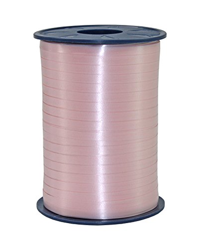 Präsent C.E. PATTBERG Geschenkband zartrosa, 500 Meter Ringelband 5 mm zum Basteln, Dekorieren & Verpacken von Geschenken zu jedem Anlass von PRÄSENT