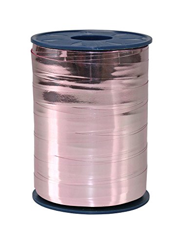 Präsent C.E. Pattberg Mexico Geschenkband metallic Altrosa (rosa), 250 m Ringelband zum Einpacken von Geschenken, 10 mm Breite, Zubehör zum Dekorieren & Basteln, Dekoband, Anlass von Präsent