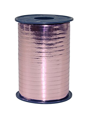 PRÄSENT C.E. Pattberg Mexico Geschenkband metallic Altrosa (rosa), 400 m Ringelband zum Einpacken von Geschenken, 5 mm Breite, Zubehör zum Dekorieren & Basteln, Dekoband, Anlass von PRÄSENT