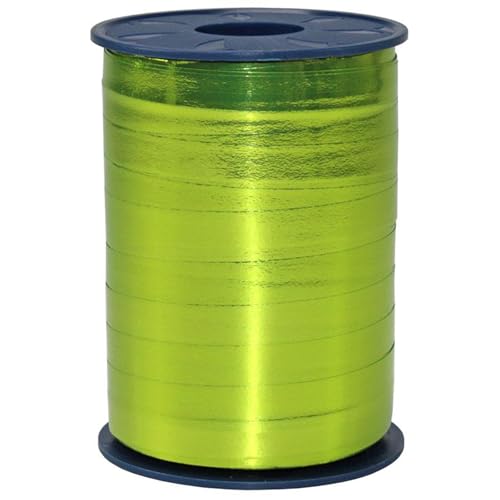 Präsent C.E. Pattberg Mexico Geschenkband metallic apfelgrün (grün), 250 m Ringelband zum Einpacken von Geschenken, 10 mm Breite, Zubehör zum Dekorieren & Basteln, Dekoband, Anlass von PRÄSENT