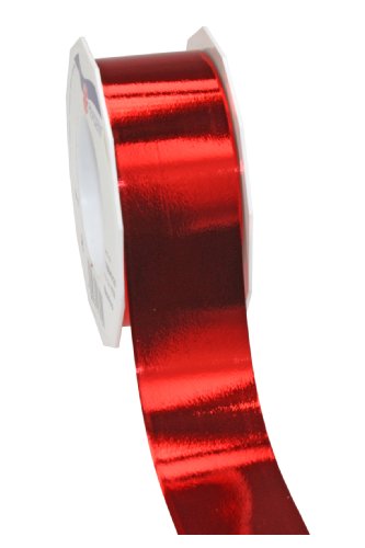 Präsent C.E. Pattberg Mexico Geschenkband metallic rot, 25 m Ringelband zum Einpacken von Geschenken, 40 mm Breite, Zubehör zum Dekorieren & Basteln, Dekoband, Anlass von PRÄSENT