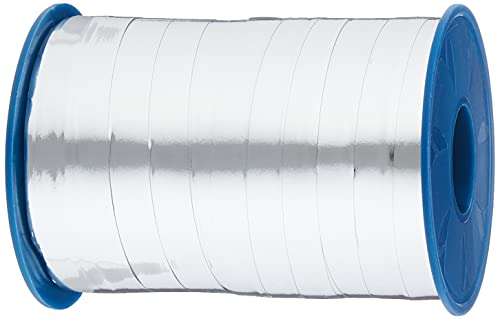 PRÄSENT C.E. Pattberg Mexico Geschenkband metallic Silber, 250 m Ringelband zum Einpacken von Geschenken, 10 mm Breite, Zubehör zum Dekorieren & Basteln, Dekoband, Anlass von PRÄSENT