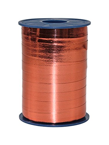 Präsent C.E. Pattberg Mexico Geschenkband metallic Terracotta, 250 m Ringelband zum Einpacken von Geschenken, 10 mm Breite, Zubehör zum Dekorieren & Basteln, Dekoband, Anlass von Präsent