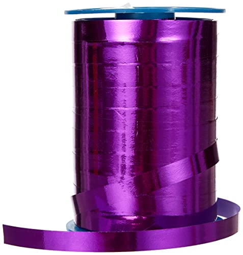 PRÄSENT C.E. Pattberg Mexico Geschenkband metallic violett, 250 m Ringelband zum Einpacken von Geschenken, 10 mm Breite, Zubehör zum Dekorieren & Basteln, Dekoband, Anlass von PRÄSENT