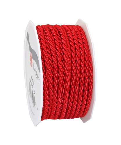 Präsent C.E. Pattberg Mosel Kordel rot, 25 m geflochtene Schnur für Geschenke, Päckchen, 4 mm Breite, Zubehör zum Dekorieren und Basteln, reißfestes Dekoband Präsent C.E. Pattberg Mosel Kordel rot, 25 m geflochtene Schnur für Geschenke, Päckchen, 4 mm Breite, Zubehör zum Dekorieren und Basteln, reißfestes Dekoband von PRÄSENT