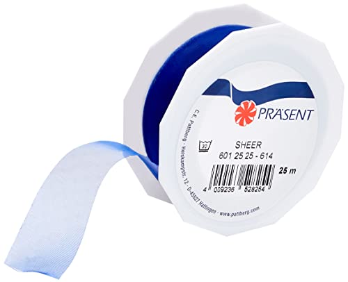 C.E. Pattberg Sheer Organzaband Royalblau, 25 m Geschenkband zum Einpacken von Geschenken, 25 mm Breite, Zubehör zum Dekorieren & Basteln, Dekoband für Präsente C.E. Pattberg Sheer Organzaband Royalblau, 25 m Geschenkband zum Einpacken von Geschenken, 25 mm Breite, Zubehör zum Dekorieren & Basteln, Dekoband für Präsente von C.E. Pattberg