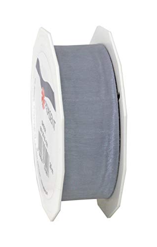 Präsent C.E. Pattberg Sheer Organzaband sterlingsilber, 25 m Geschenkband zum Einpacken von Geschenken, 25 mm Breite, Zubehör zum Dekorieren & Basteln, Dekoband Präsent C.E. Pattberg Sheer Organzaband sterlingsilber, 25 m Geschenkband zum Einpacken von Geschenken, 25 mm Breite, Zubehör zum Dekorieren & Basteln, Dekoband von PRÄSENT
