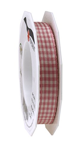 Präsent Vichy Geschenkband wildrose/créme, 20 m Dekoband zum Verzieren & Basteln, 15 mm Breite, Kariertes Band für Bunte Dekos & Geschenkverpackungen, zu feierlichen Anlässen Präsent Vichy Geschenkband wildrose/créme, 20 m Dekoband zum Verzieren & Basteln, 15 mm Breite, Kariertes Band für Bunte Dekos & Geschenkverpackungen, zu feierlichen Anlässen von Präsent