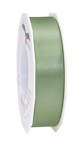 C.E. Pattberg SATIN altgrün, 25 m Satinband zum Einpacken von Geschenken, 25 mm Breite, Geschenkband zum Dekorieren & Basteln, Dekoband für Präsente, zu jedem Anlass von PRÄSENT