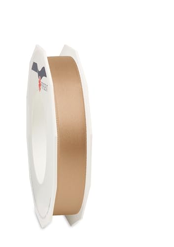 Präsent C.E. Pattberg Satin sand, 25 m Satinband zum Einpacken von Geschenken, 15 mm Breite, Geschenkband zum Dekorieren & Basteln, Dekoband, Anlass von PRÄSENT