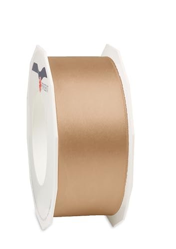 Präsent C.E. Pattberg Satin sand, 25 m Satinband zum Einpacken von Geschenken, 40 mm Breite, Geschenkband zum Dekorieren & Basteln, Dekoband, Anlass von PRÄSENT