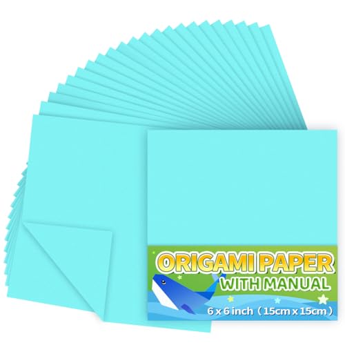 Origami-Papier, 220 Stück, 15,2 x 15,2 cm, doppelseitige Farbe, Origami-Papier-Set zum Basteln, Origami-Set. von Praisebank