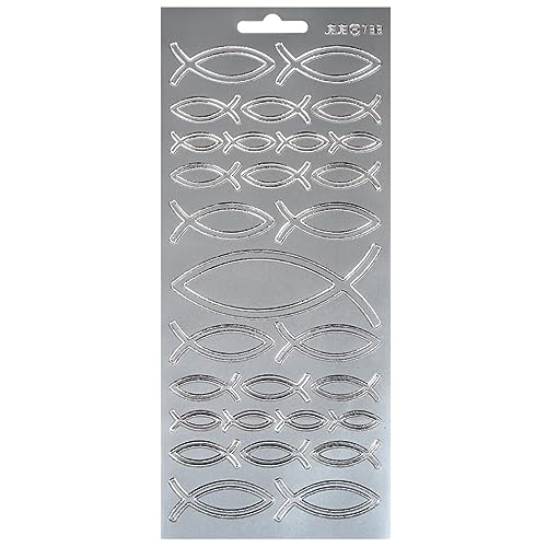 Konturensticker Fische | silberfarben Konturensticker Fische | silberfarben von Praisent