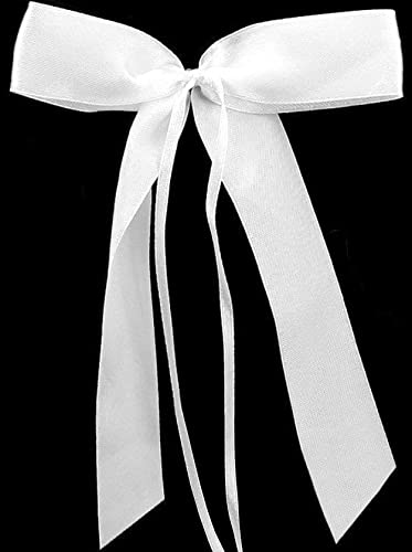 Praknu 50 Autoschleifen für Hochzeit - Handgemacht - Satinband - Einfaches Binden am Auto - Antennenschleifen Weiß von Praknu
