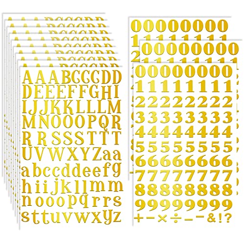 12 Blätter Buchstaben Zahlen Aufkleber, Gold PVC Selbstklebende Groß und Klein Buchstaben Aufkleber Alphabet Zahlen Dekorative Aufkleber für DIY Handgemachte Scrapbooking Schilder Grußkarten 12 Blätter Buchstaben Zahlen Aufkleber, Gold PVC Selbstklebende Groß und Klein Buchstaben Aufkleber Alphabet Zahlen Dekorative Aufkleber für DIY Handgemachte Scrapbooking Schilder Grußkarten von Prasacco