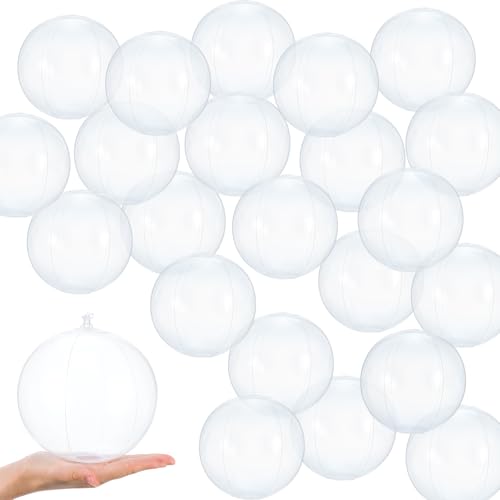 24 Stück klare Strandbälle, aufblasbarer Strandball, 15,2 cm, Pool-Schwimmbälle, Luftblasen-Ballons, Ozean, unter dem Meer, Party-Dekorationen, Sommer, Pool, Wasserspiele, Partyzubehör von Prasacco