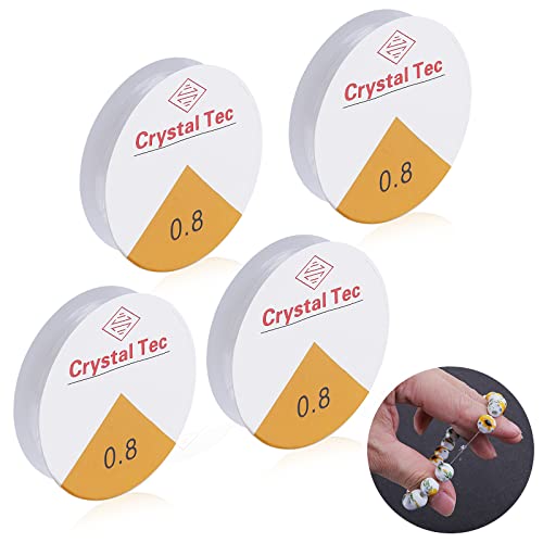 4 Rollen Elastischer Kristallfaden, Elastische Schmuckfaden Transparenter Elastischer Faden 0.8mm x 8m Perlengarn Reißfeste Schnur für DIY Basteln Perlen Halskette Armband Schmuckherstellung(8m/Rolle) 4 Rollen Elastischer Kristallfaden, Elastische Schmuckfaden Transparenter Elastischer Faden 0.8mm x 8m Perlengarn Reißfeste Schnur für DIY Basteln Perlen Halskette Armband Schmuckherstellung(8m/Rolle) von Prasacco