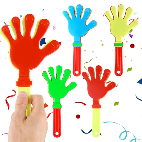 Prasacco 4 Stück Handklöppel, Handklatscher Kunststoff Hand Klöppel Geräuschmacher Handklatsche Klapperhand Krachmacher Partygeschenke Gefälligkeiten für Sportveranstaltungen, Konzert Party Zubehör Prasacco 4 Stück Handklöppel, Handklatscher Kunststoff Hand Klöppel Geräuschmacher Handklatsche Klapperhand Krachmacher Partygeschenke Gefälligkeiten für Sportveranstaltungen, Konzert Party Zubehör von Prasacco