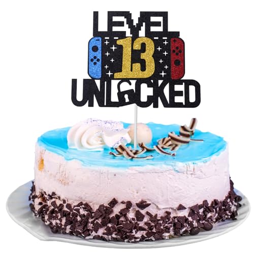 Kuchenaufsatz zum 13. Geburtstag, Gaming-Kuchenaufsatz, personalisierbar, Happy Birthday, Kuchendekoration, Geburtstagsspiel, Partyzubehör für Kinder und Jungen von Prasacco