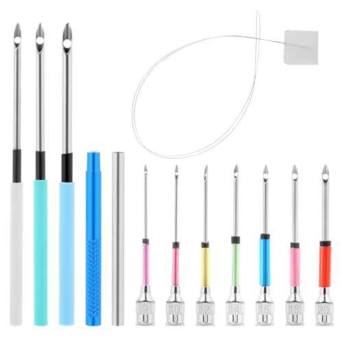 Prasacco 13 Stück Punch Needle Set, Stanznadel-Set 10 Größen Stanznadeln mit Griffen Stickerei Punch Needle Stanznadel für Erwachsene Stanznadel-Einfädler Stanznadel Bastelarbeiten für DIY Kreuzstich Prasacco 13 Stück Punch Needle Set, Stanznadel-Set 10 Größen Stanznadeln mit Griffen Stickerei Punch Needle Stanznadel für Erwachsene Stanznadel-Einfädler Stanznadel Bastelarbeiten für DIY Kreuzstich von Prasacco