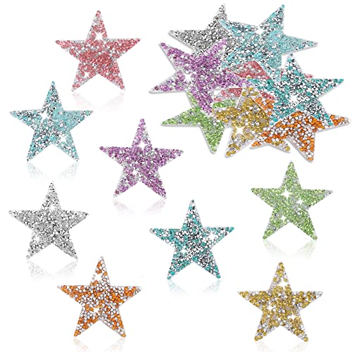 Prasacco 16 bunte Strass-Stern-Flicken – glitzernde Aufnäher zum Aufbügeln für Kleidung, Jeans, Hutreparatur und Dekoration Prasacco 16 bunte Strass-Stern-Flicken – glitzernde Aufnäher zum Aufbügeln für Kleidung, Jeans, Hutreparatur und Dekoration von Prasacco