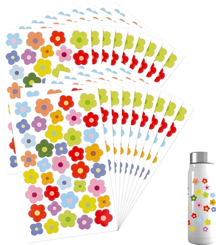 Prasacco 18 Blatt Blumen Aufkleber, Bunte Mini Blumen Sticker Wasserdichte Niedliche Blumen Dekorations Aufkleber für Sammelalben, Notizblöcke, Fahrräder, Autos, Motorräder, Wasserbecher, Laptops Prasacco 18 Blatt Blumen Aufkleber, Bunte Mini Blumen Sticker Wasserdichte Niedliche Blumen Dekorations Aufkleber für Sammelalben, Notizblöcke, Fahrräder, Autos, Motorräder, Wasserbecher, Laptops von Prasacco