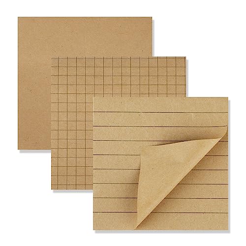 Prasacco 3 Stück Haftnotizen, 7,5 x 7,5 cm Notizzettel Haftnotizen mit Linienrastern Linierte Sticky Notes Niedliche Neutrale Haftnotizen für Home Office Schule, Holzfarbe Prasacco 3 Stück Haftnotizen, 7,5 x 7,5 cm Notizzettel Haftnotizen mit Linienrastern Linierte Sticky Notes Niedliche Neutrale Haftnotizen für Home Office Schule, Holzfarbe von Prasacco