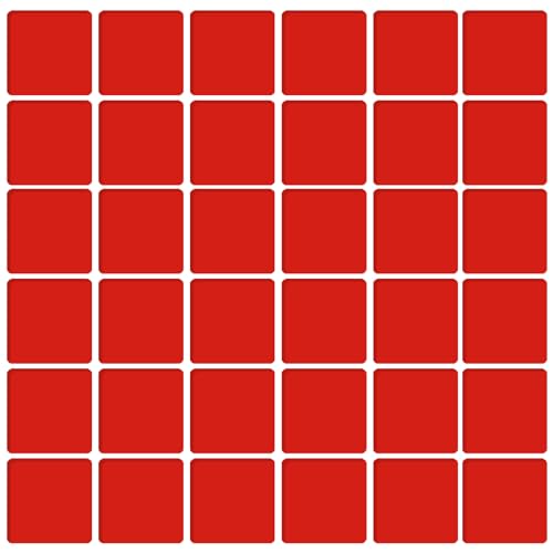 Prasacco 30 Stück Klebepads Doppelseitig Extra Stark, 25 x 25 mm Doppelseitiges Klebeband Quadratisch Acrylschaum Klebepads für Böden, Kunststoffe, Metalle, Wände, Glas, Autos (Rot) von Prasacco
