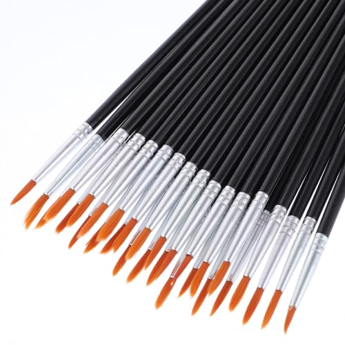 Prasacco 30 Stück Pinsel Set, Nylon Malpinsel Schwarz Runde Pinsel Detailpinsel Kleine Künstlerpinsel für Körper Gesicht Felsen Leinwand, Gemälde Liebhaber Kinder und Erwachsene zum Zeichnen Basteln Prasacco 30 Stück Pinsel Set, Nylon Malpinsel Schwarz Runde Pinsel Detailpinsel Kleine Künstlerpinsel für Körper Gesicht Felsen Leinwand, Gemälde Liebhaber Kinder und Erwachsene zum Zeichnen Basteln von Prasacco