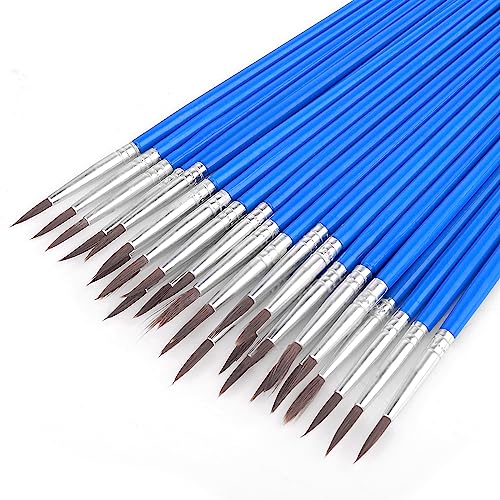 Prasacco 30 Stück Pinsel Set, Nylon Runde Pinsel Kleine Künstlerpinsel Detailpinsel für Körper Gesicht Felsen Leinwand, Gemälde Liebhaber Kinder und Erwachsene zum Zeichnen Basteln (16,5 cm Lang) Prasacco 30 Stück Pinsel Set, Nylon Runde Pinsel Kleine Künstlerpinsel Detailpinsel für Körper Gesicht Felsen Leinwand, Gemälde Liebhaber Kinder und Erwachsene zum Zeichnen Basteln (16,5 cm Lang) von Prasacco